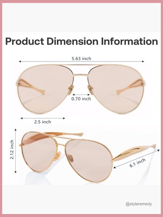 Metal Oversized Aviator Sunglasses Polarized UV400 Protection Retro main image 4